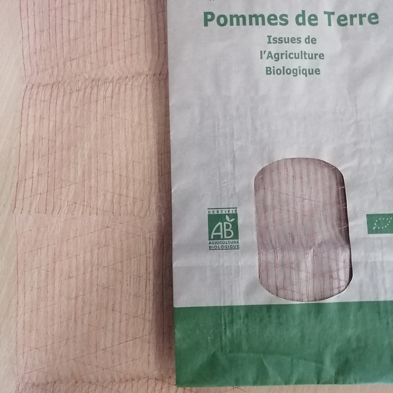 paper bag with scrim